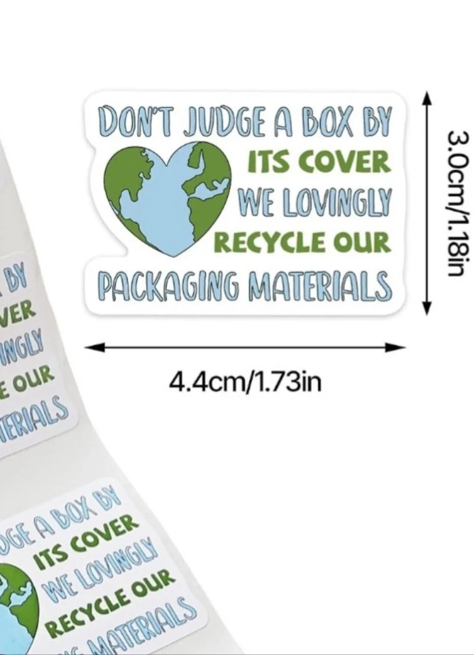Lovingly Recycled Box Thank You Stickers